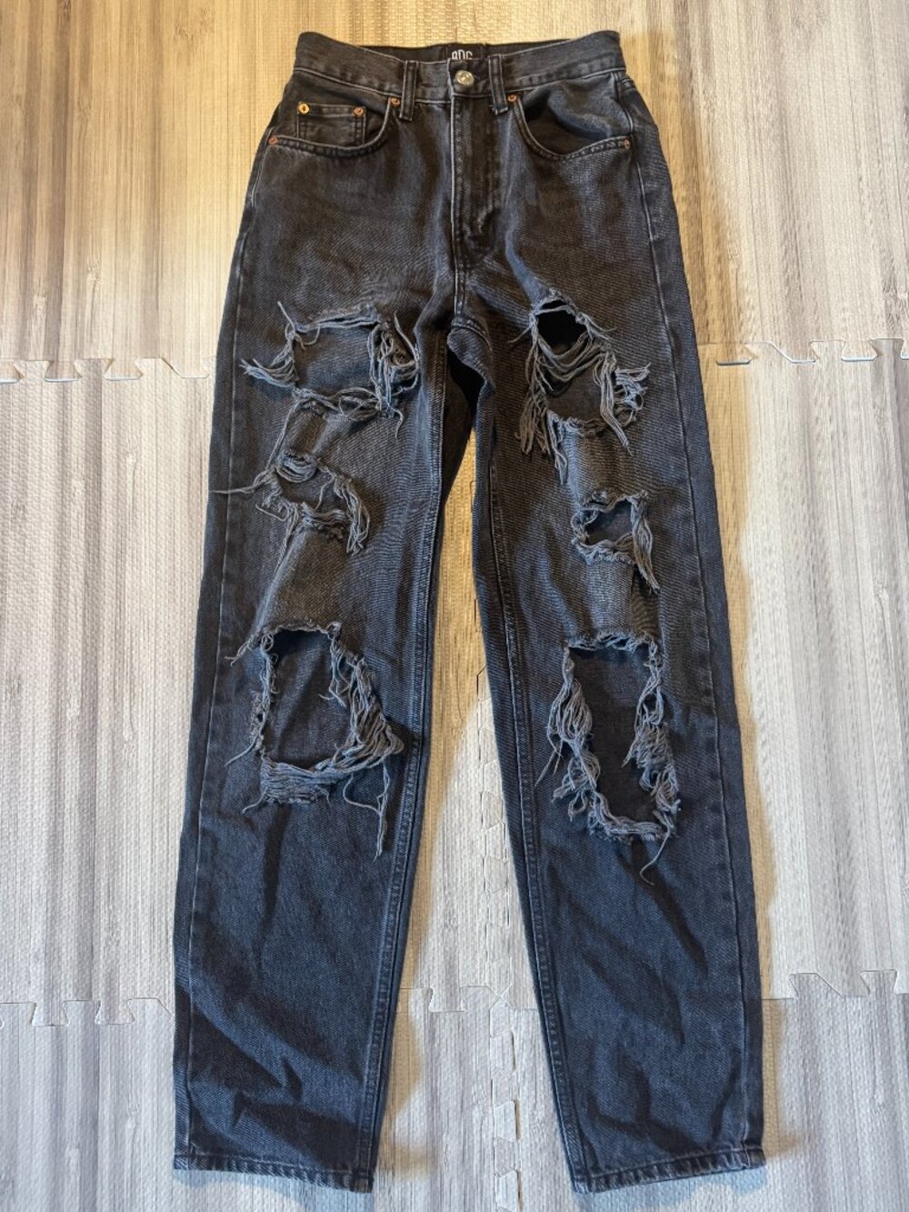 BDG Urban Outfitters Women's High Rise Baggy Distressed Jeans